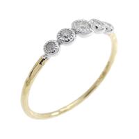 K18YG/K18WG ダイヤモンド リング 0.08CT