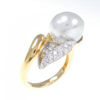 K18YG/K18WG 白蝶パール リング