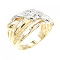 K18YG/PT ダイヤモンド リング 0.05CT