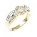 K18YG/PT ダイヤモンド リング 0.20CT