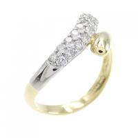 K18YG/PT ダイヤモンド リング 0.30CT