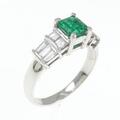 PT エメラルド リング 0.58CT