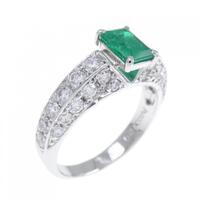 PT エメラルド リング 0.80CT