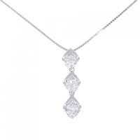 PT スリーストーン ダイヤモンド ネックレス 0.50CT