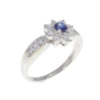 PT フラワー サファイヤ リング 0.25CT