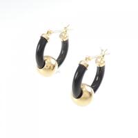 【新品】K18YG オニキス ピアス