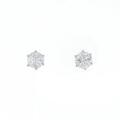 プラチナダイヤモンドピアス 0.581CT 0.582CT H SI2 GOOD