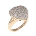 K18PG パヴェ ハート ダイヤモンド リング 2.00CT