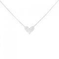 K18WG ハート ダイヤモンド ネックレス 0.25CT