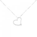 K18WG ハート ダイヤモンド ネックレス 0.516CT