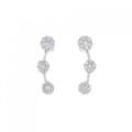 K18WG フラワー ダイヤモンド ピアス 0.70CT