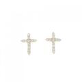 K18YG クロス ダイヤモンド ピアス 0.50CT