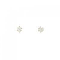 K18YG ソリティア ダイヤモンド ピアス 0.35CT