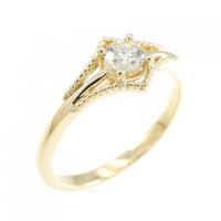 K18YG ダイヤモンド リング 0.25CT