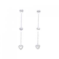 K18WG ハート ダイヤモンド ピアス 0.20CT