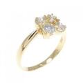K18YG フラワー ダイヤモンド リング 0.54CT