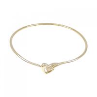18KYG ハート ダイヤモンド バングル