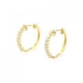 K18YG フープ ダイヤモンド ピアス 0.20CT