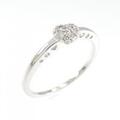 K18WG ハート ダイヤモンド リング 0.06CT
