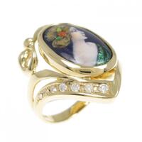 K18YG エナメル リング