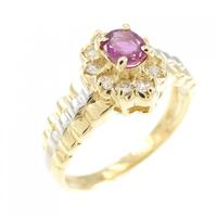 K18YG/PT ルビー リング