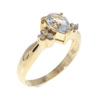 K18YG アクアマリン リング 0.58CT