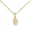 K18YG スカル ダイヤモンド ネックレス 0.7CT