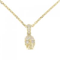 K18YG スカル ダイヤモンド ネックレス 0.7CT