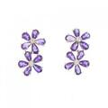 K18YG フラワー アメジスト ピアス