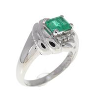 PT エメラルド リング 0.45CT