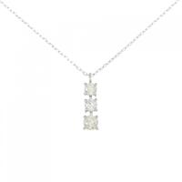 PT スリーストーン ダイヤモンド ネックレス 0.758CT
