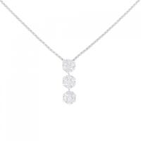 PT フラワー ダイヤモンド ネックレス 1.00CT