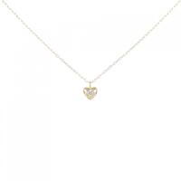 K18YG ハート ダイヤモンド ネックレス 0.02CT