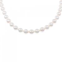 シルバークラスプ/K14WG アコヤパール ネックレス イヤリングセット 8?8.5mm