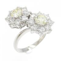 PT フラワー ダイヤモンド リング 0.76CT