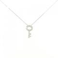K18WG キー ダイヤモンド ネックレス 0.20CT