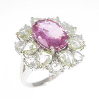 K18WG サファイヤ リング 3.006CT