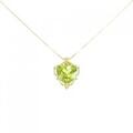 K18YG ペリドット ネックレス 3.20CT