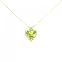 K18YG ペリドット ネックレス 3.20CT