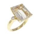 K18YG ルチルクオーツ リング 7.94CT