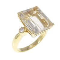 K18YG ルチルクオーツ リング 7.94CT