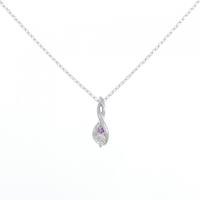 K18WG ダイヤモンド ネックレス 0.11CT 拡散処理未検査