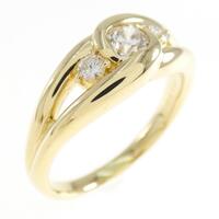 K18YG ダイヤモンド リング 0.306CT