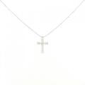 K18WG クロス ダイヤモンド ネックレス 0.30CT