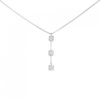 PT スリーストーン ダイヤモンド ネックレス 0.31CT
