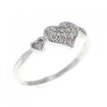 K18WG ハート ダイヤモンド リング 0.10CT