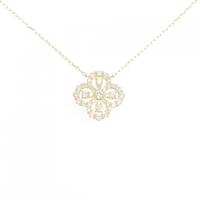 K18YG フラワー ダイヤモンド ネックレス 0.70CT
