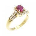 K18YG ルビー リング 0.60CT