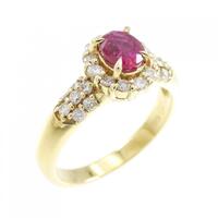 K18YG ルビー リング 0.60CT