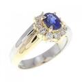 K18YG/PT サファイヤ リング 0.62CT